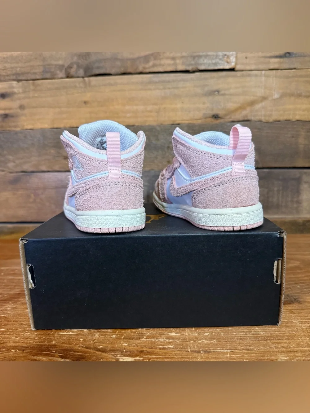 TODDLERS Size 6 Jordan 1 Mid SE High Washed Pink and White